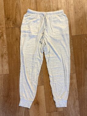 aerie Light Gray Jogger Sweatpants with Drawstring